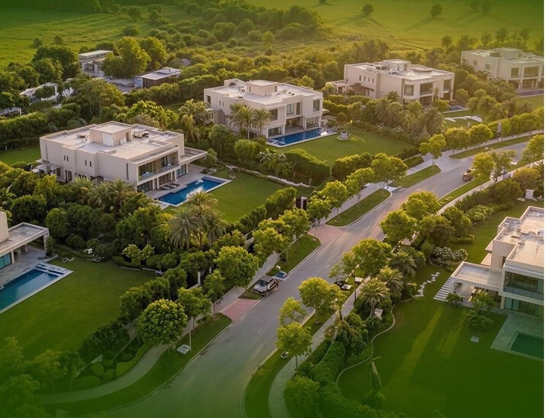 Residential estate in Lahore at golden hour